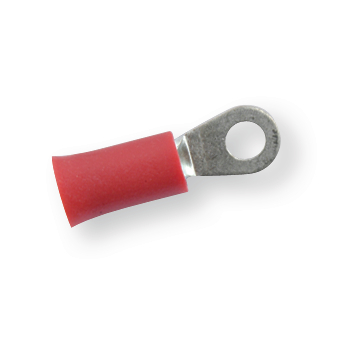 Terminal redondo aislado rojo, Ø anillo 3,2 mm